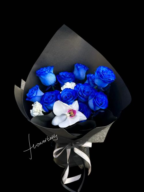 藍玫瑰12支