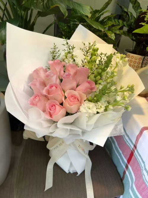 粉玫瑰12 支